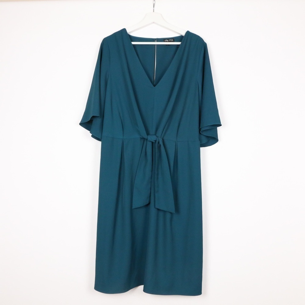 City Chic Tie Front Dress